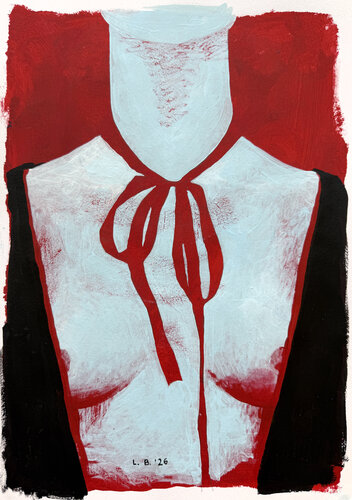 Red Ribbon par Liza Basay, Peinture en vente sur Singulart