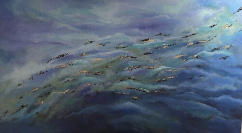 Deep blue sea van Mariann Haukaas, Schilderij te koop op Singulart
