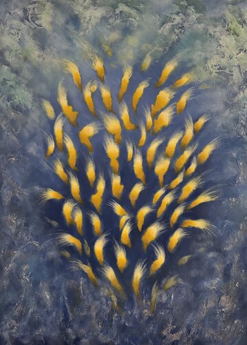 Les fleurs dans la mer von Mariann Haukaas, Malerei kaufen auf Singulart