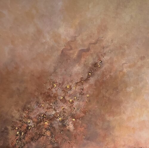 Warm mountains di Mariann Haukaas, Pittura in vendita su Singulart