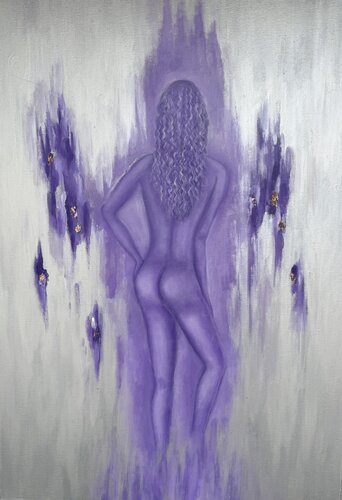 Only want to see you in the purple rain von Mariann Haukaas, Malerei kaufen auf Singulart