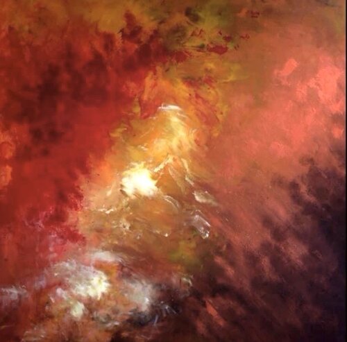 Fire of the heart van Mariann Haukaas, Schilderij te koop op Singulart