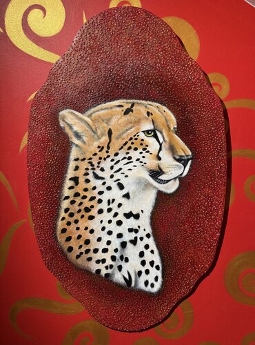 J"aime  tous  les chats du monde van Mariann Haukaas, Schilderij te koop op Singulart