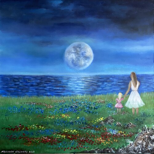 The girls by the sea van Mariann Haukaas, Schilderij te koop op Singulart