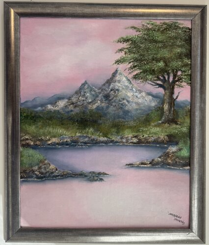 Mountains of peace by Mariann Haukaas, Painting for Sale on Singulart