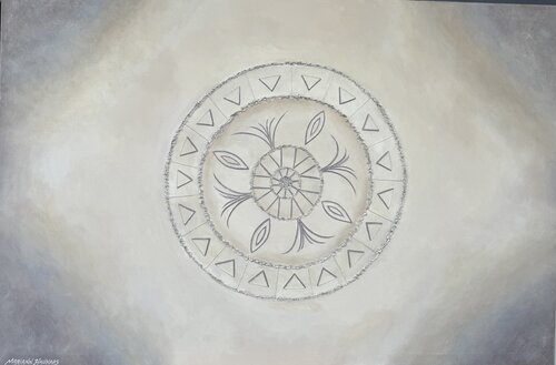 The wheel of protection from the univers par Mariann Haukaas, Peinture en vente sur Singulart