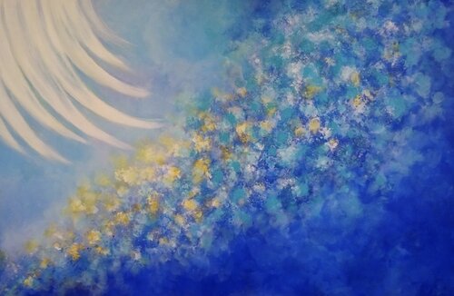 Sunny wave by Mariann Haukaas, Painting for Sale on Singulart