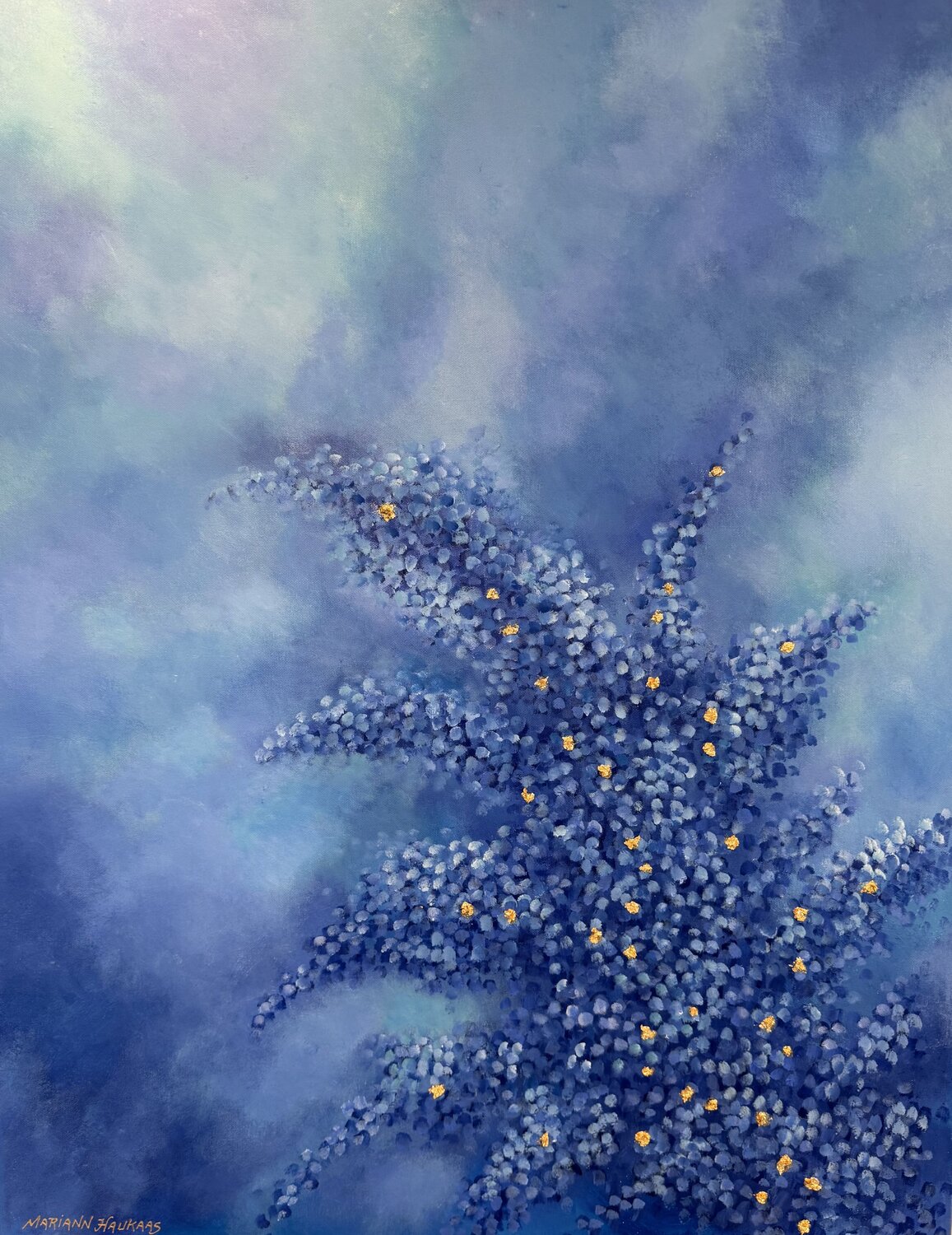 The love of blue Mariann Haukaas Dipinto originale in vendita