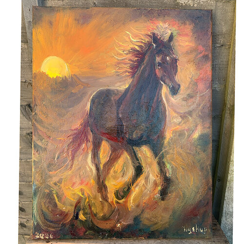 Escape from the memory flames van Andrzej Wyskup, Schilderij te koop op Singulart
