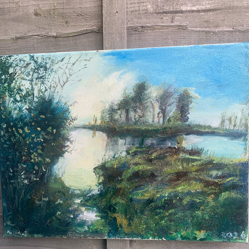 The lake van Andrzej Wyskup, Schilderij te koop op Singulart