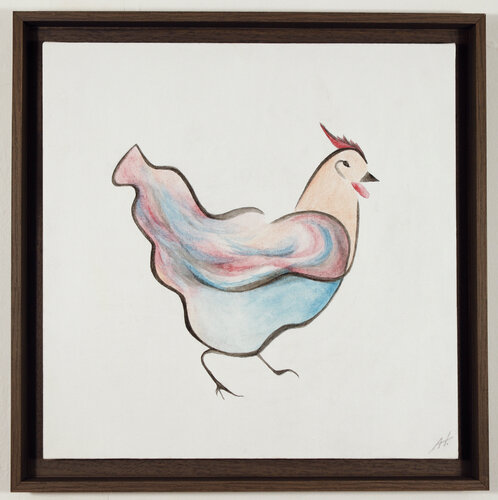 Self-confident chicken von Ana Hercigonja Gutschy, Malerei kaufen auf Singulart
