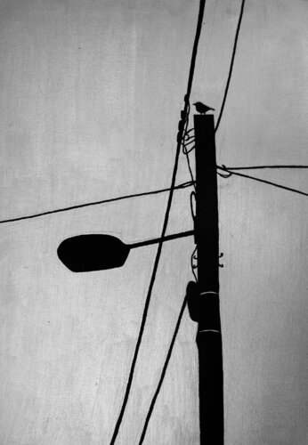 Birds and wires 1 de Ana Hercigonja Gutschy, Pintura a la venta en Singulart