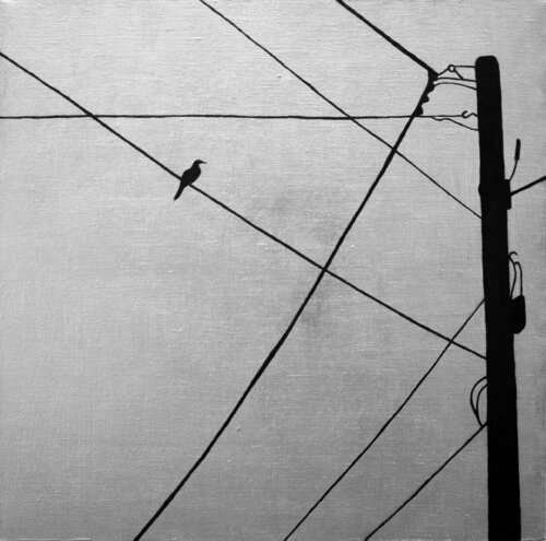 Birds and wires 3 von Ana Hercigonja Gutschy, Malerei kaufen auf Singulart