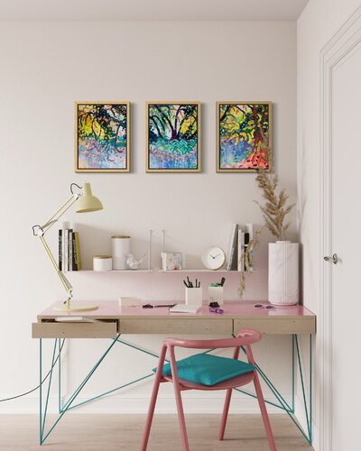 Autumn Roar Tryptch by Alice Gavin Atashkar, Painting for Sale on Singulart