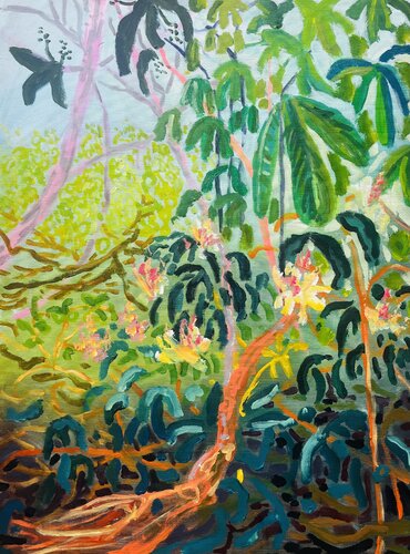 Rhoddedrons in Spring by Alice Gavin Atashkar, Painting for Sale on Singulart