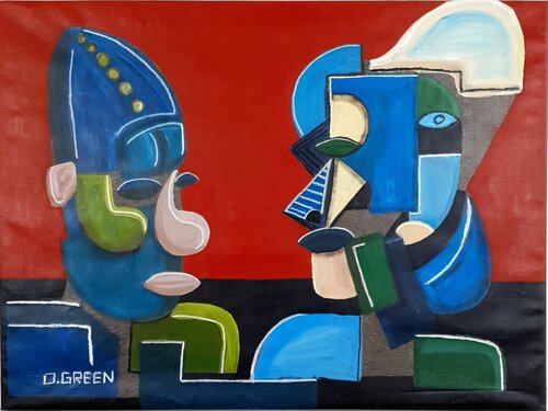 LE COUPLE van Oscar Green, Schilderij te koop op Singulart