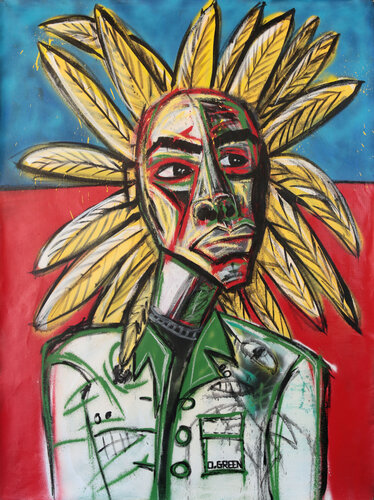 HOMME TOURNESOL van Oscar Green, Schilderij te koop op Singulart