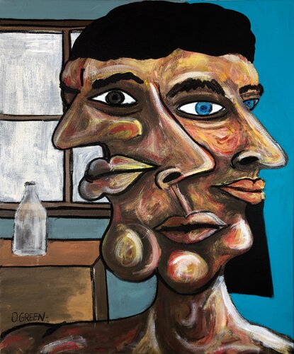 LA PORTEUSE DE LUMIÈRE van Oscar Green, Schilderij te koop op Singulart