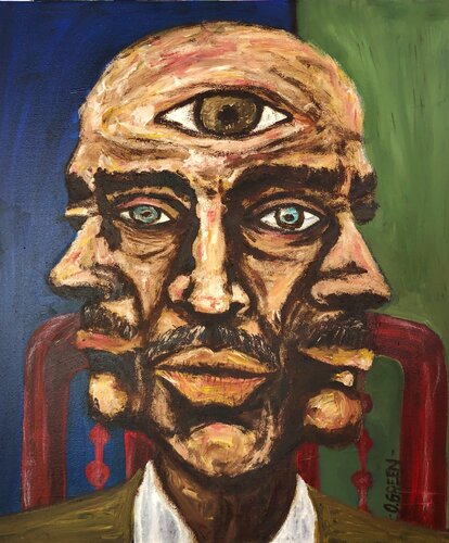 AU-DELÀ DU VISIBLE van Oscar Green, Schilderij te koop op Singulart