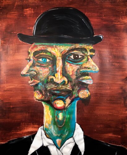 LE VEILLEUR AUX TROIS REGARDS van Oscar Green, Schilderij te koop op Singulart