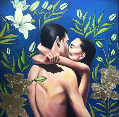 Lilies par Katia Meller, Peinture en vente sur Singulart