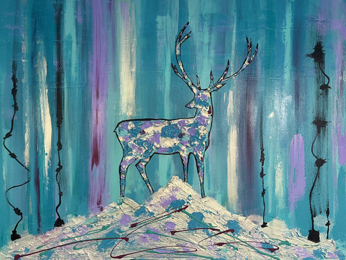 Deer Forest par Jorge Cristian Cupertino, Peinture en vente sur Singulart