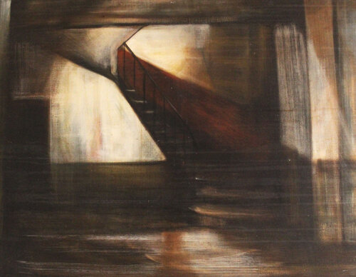 Escalier rue de la roquette Paris di Pierre Laffillé, Pittura in vendita su Singulart