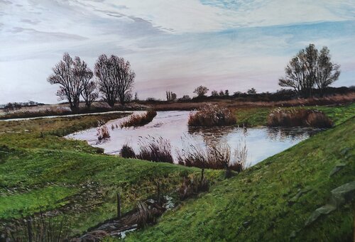Hinter dem Deich de Simone Miksch, Pintura a la venta en Singulart