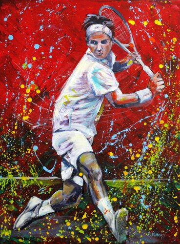 Der Tennisspieler de Simone Miksch, Pintura a la venta en Singulart