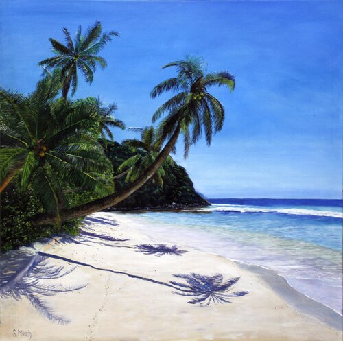 Palmenstrand de Simone Miksch, Pintura a la venta en Singulart