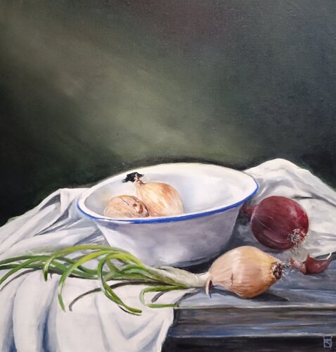 Zwiebeln mit Emailleschale Simone Miksch