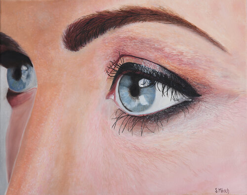 blue eyes by Simone Miksch, Painting for Sale on Singulart