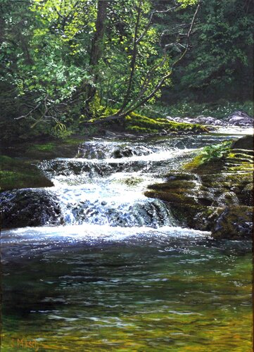 Bachlauf by Simone Miksch, Painting for Sale on Singulart