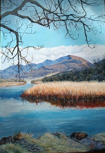 Ferne Berge by Simone Miksch, Painting for Sale on Singulart