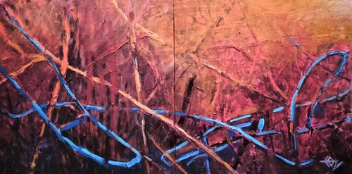 BLUE ACCENT van Dorel Cozma, Schilderij te koop op Singulart