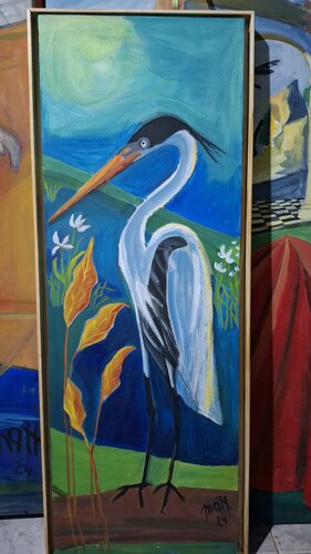 Ardea Cocoi van Maria Alejandra Hernandez, Schilderij te koop op Singulart