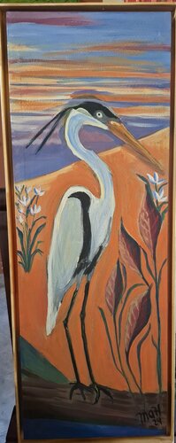 Ardea Cocoi 2 van Maria Alejandra Hernandez, Schilderij te koop op Singulart