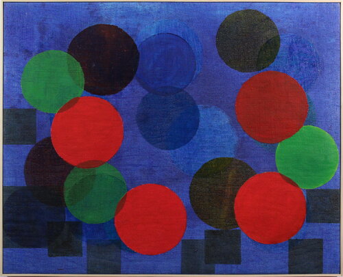 Schwerkraft (Blau) de Hubert Sieverding, Pintura a la venta en Singulart