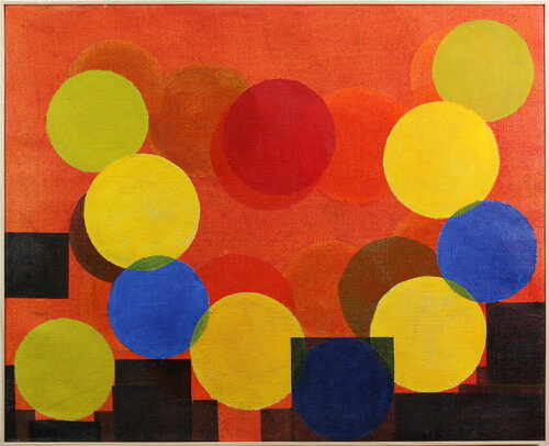 Schwerkraft (Rot) de Hubert Sieverding, Pintura a la venta en Singulart