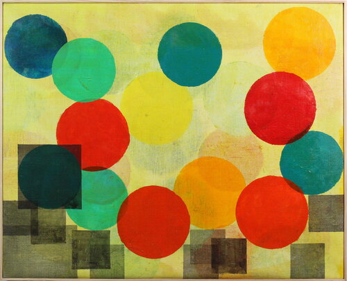 Schwerkraft (Gelb) de Hubert Sieverding, Pintura a la venta en Singulart