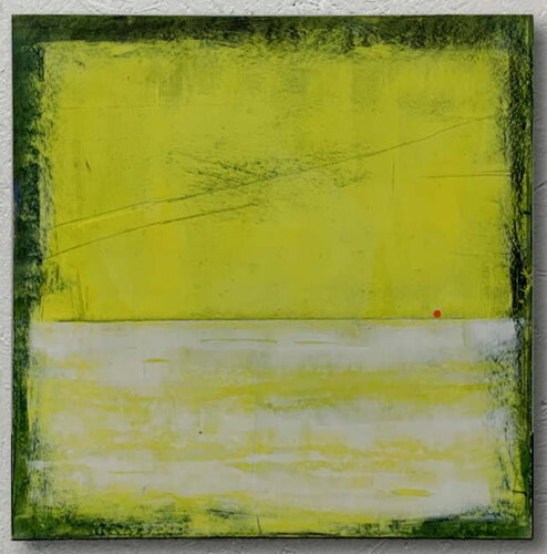 Am Meer (Gelb) de Hubert Sieverding, Pintura a la venta en Singulart
