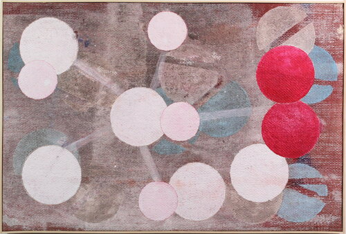 Punkte auf grober Leinwand de Hubert Sieverding, Pintura a la venta en Singulart