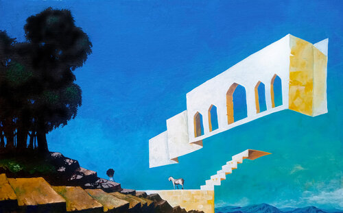 The White Facade von Ranjit Balmuchu, Malerei kaufen auf Singulart