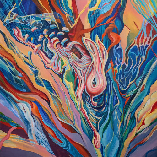 Rabbit fall van Stefan Hepner, Schilderij te koop op Singulart