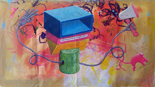 MASHINA 7 by Andres Agosin, Painting for Sale on Singulart