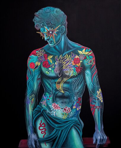 „Ale vs Alessandro“ de Alessandro De Luca, Pintura a la venta en Singulart