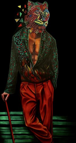 „La Tigre Stilista“ de Alessandro De Luca, Pintura a la venta en Singulart