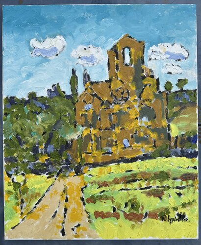 Église Notre Dame des Oubiels di Philippe Weber, Pittura in vendita su Singulart