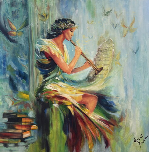 CLIO - MUSA DE LA HISTORIA by Merce Sierra, Painting for Sale on Singulart
