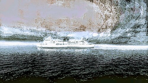 We are all sitting on a ghost ship van Stefan Görres, Werk op papier te koop op Singulart